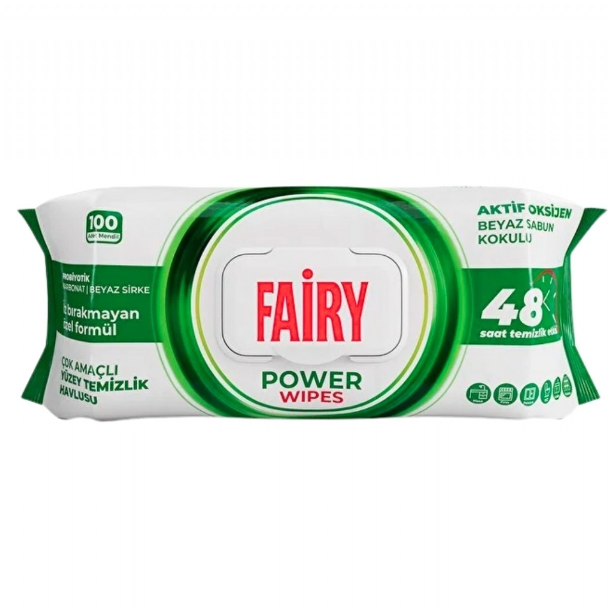 Fairy Yüzey Temizlik Mendili Beyaz Sabun 100'lü