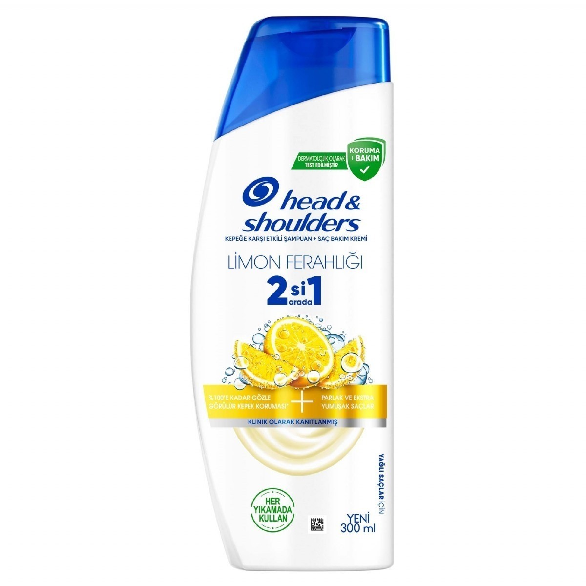 Head&Shoulders 2'si 1 Arada Limon Ferahlığı Kepek Karşıtı Şampuan 300Ml