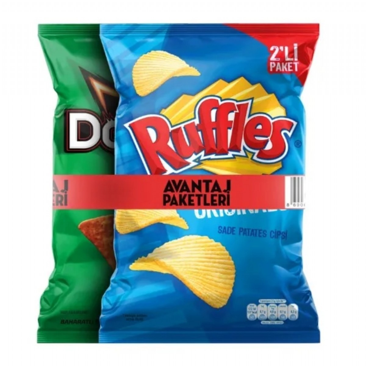 Fritolay Doritos 218 Gr & Ruffles 193 Gr Eko Paket