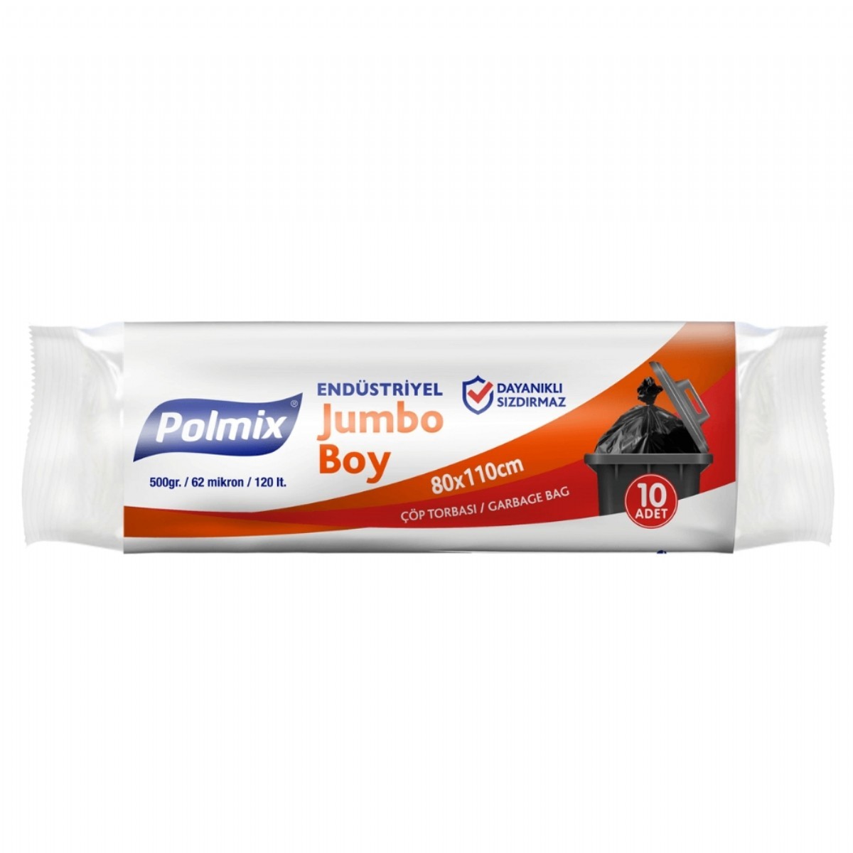 Polmix Çöp Torbası Endüstriyel Jumbo 10'lu P406 80x110 Cm