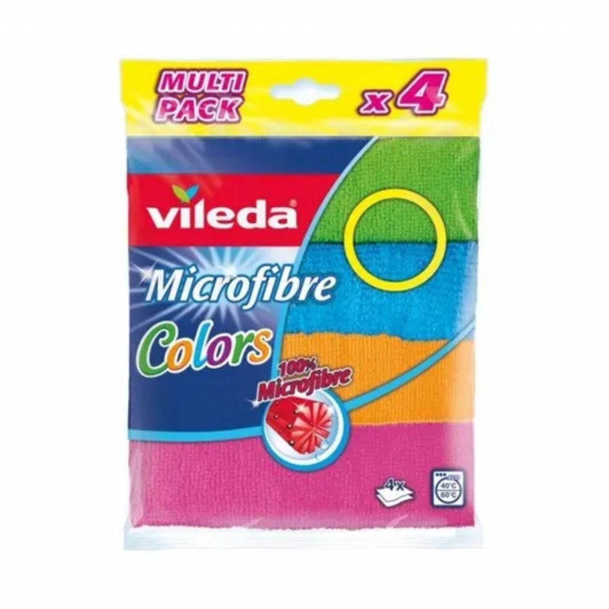 Vileda Mikrofiber Colors 4lü Temizlik Bezi