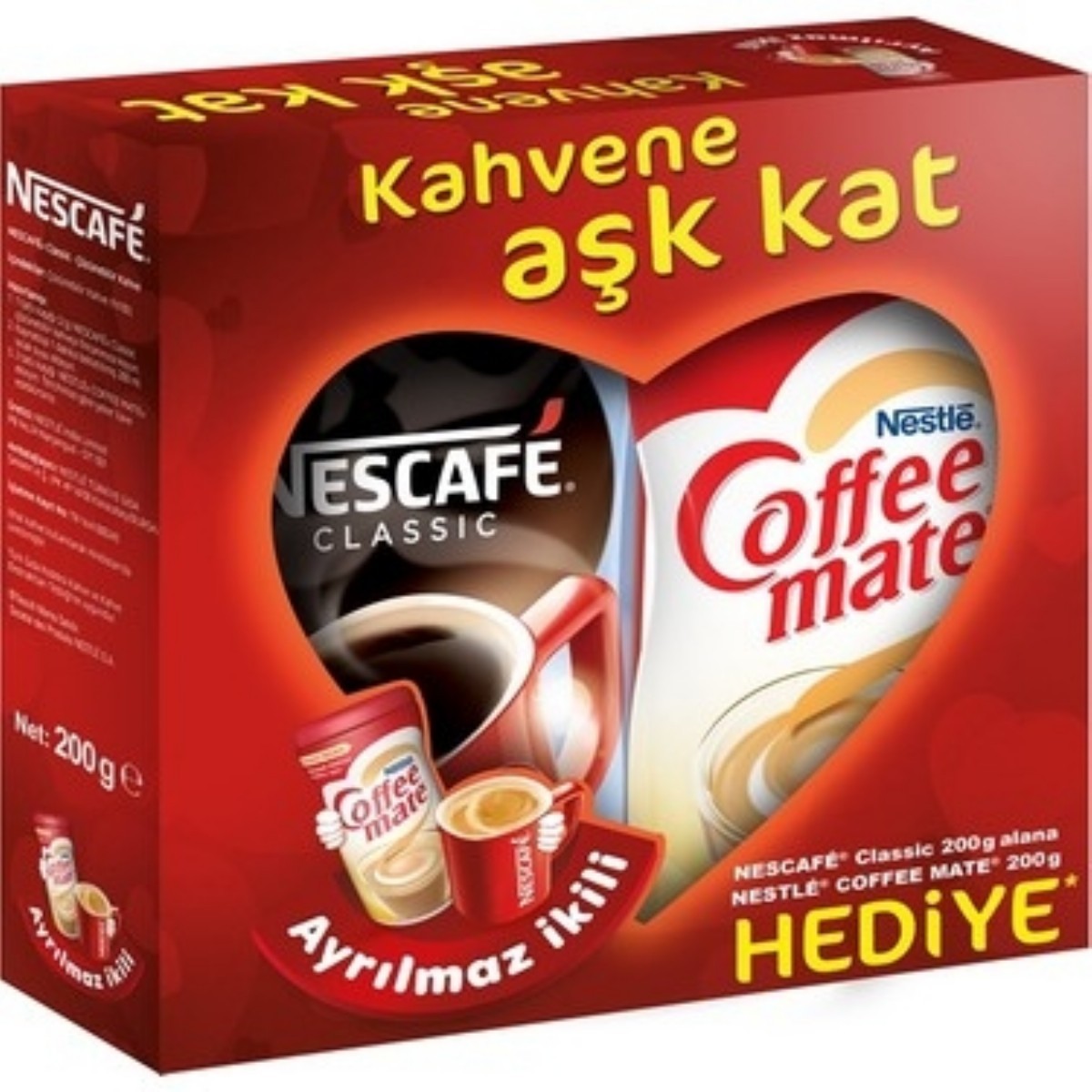 Nescafe Classıc 200 Gr+Cafe Mate Süt Tozu 200 Gr