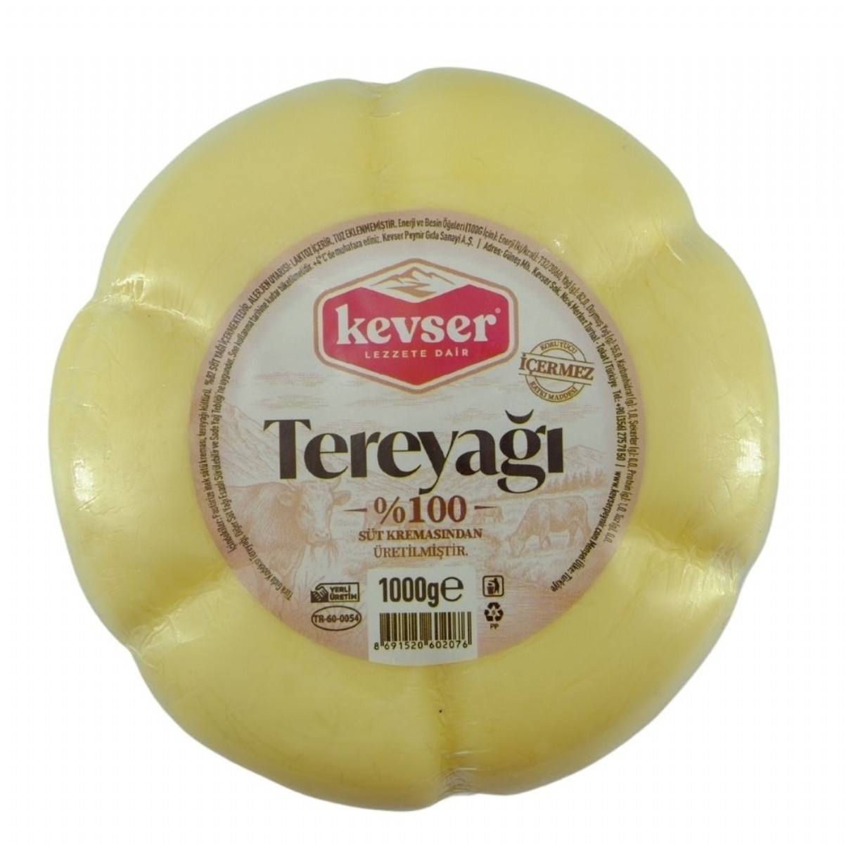 Kevser 1000 Gr Köy Tipi Tereyağ