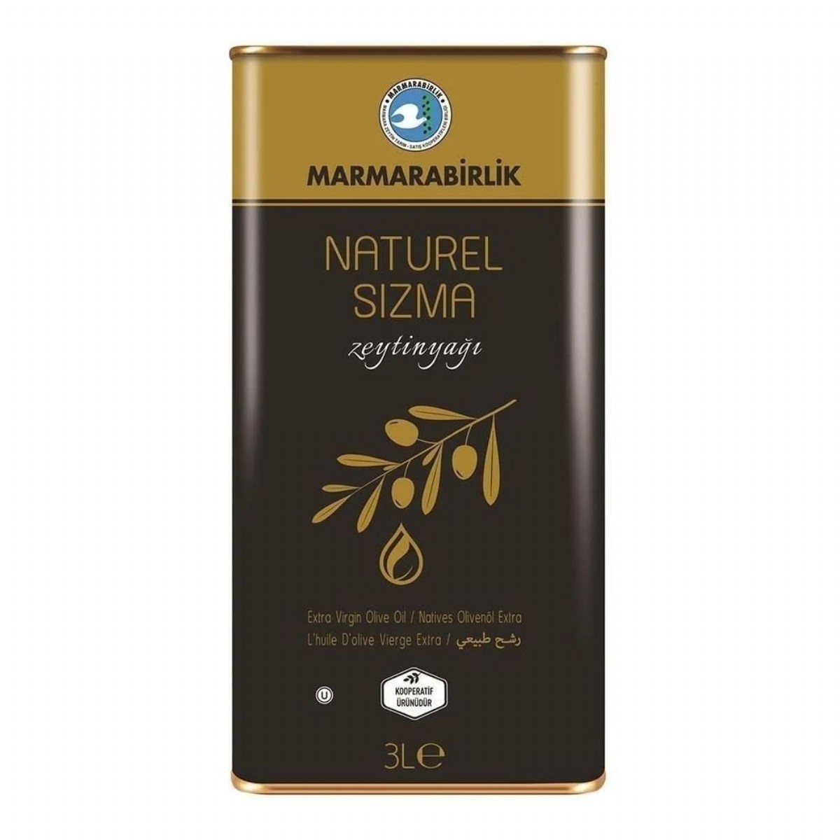 Marmarabirlik Naturel Sızma Zeytinyağı 3 Lt Teneke