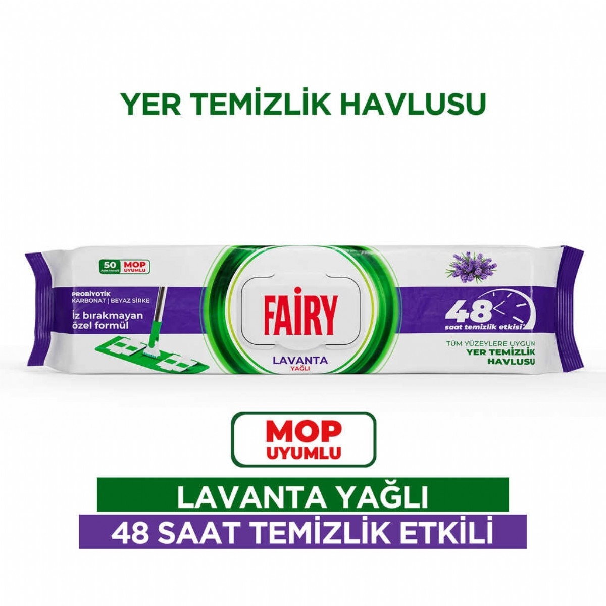 Fairy Yer Temizlik Havlusu 50'li Lavantalı