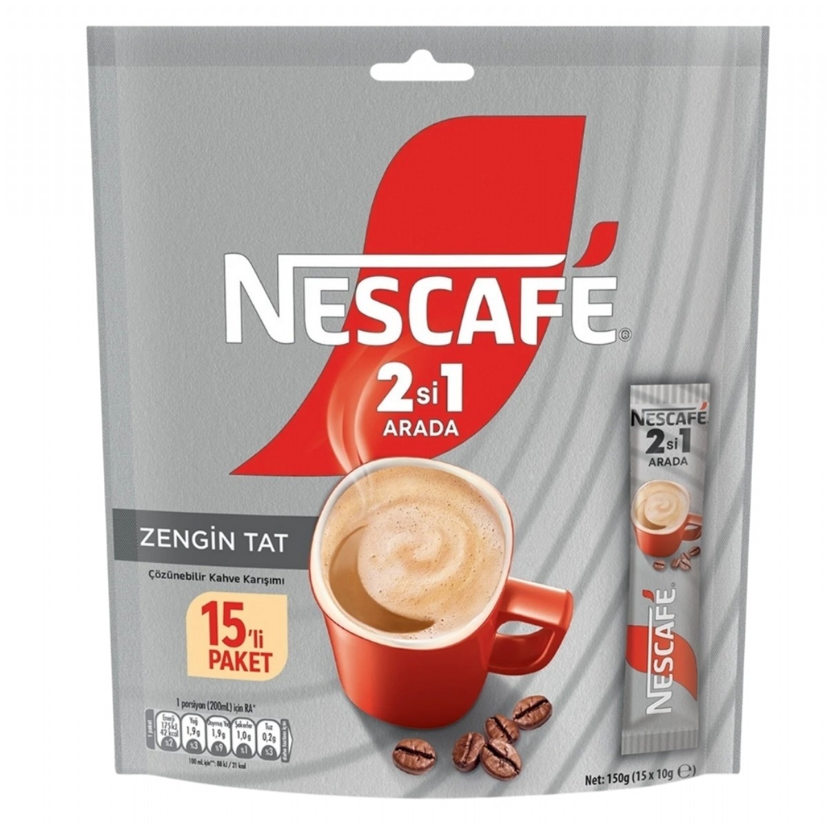 Nescafe 2'si 1 Arada 15'li Paket