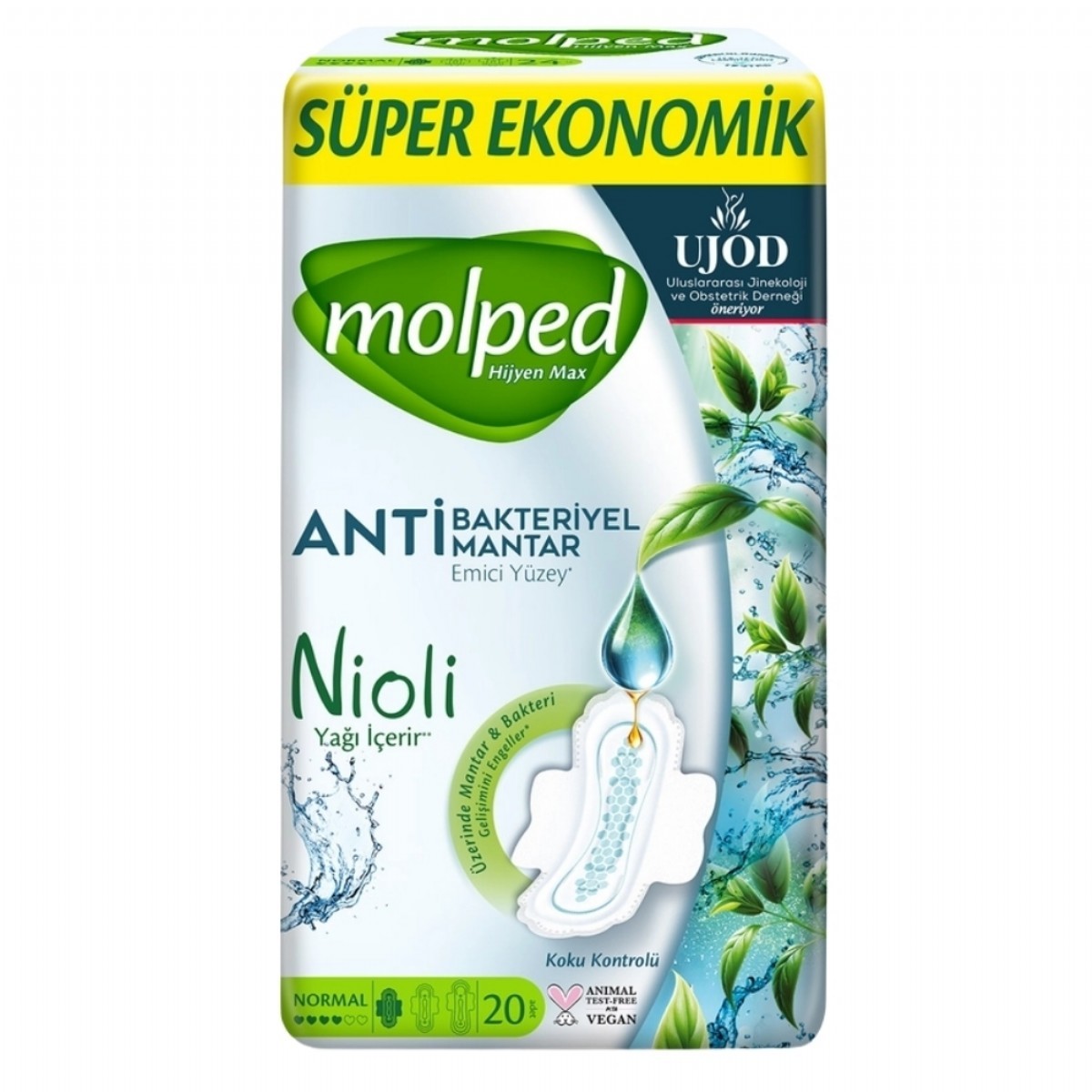 Molped Hijyen Max Süper Eco Normal Hijyenik Ped 20'li