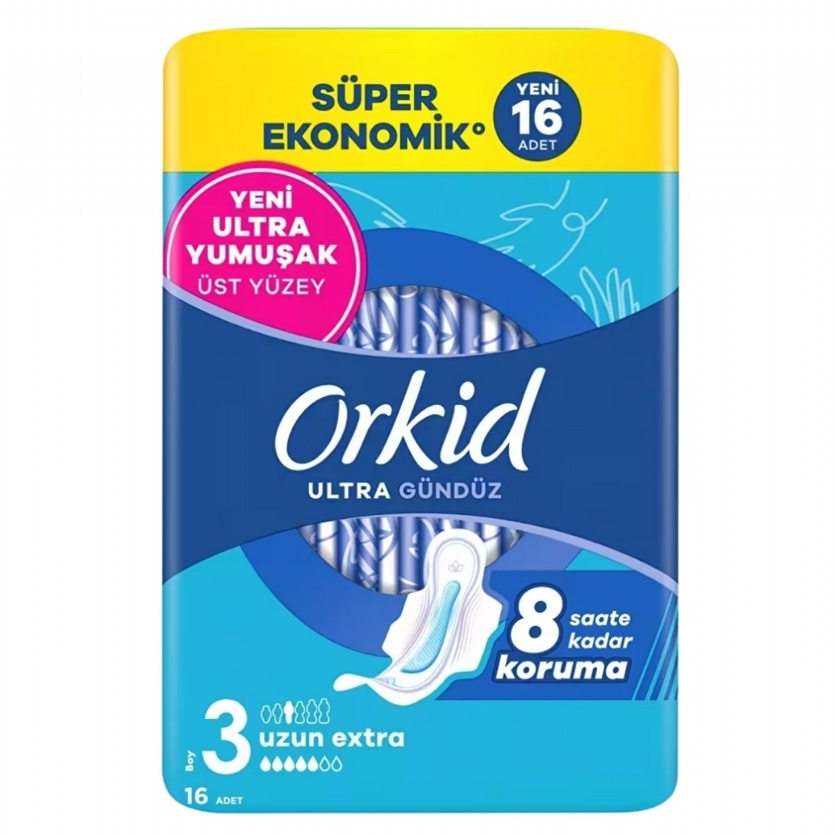 Orkid Ultra GÜndüz (Boy 3) Extra Uzun 16'lı