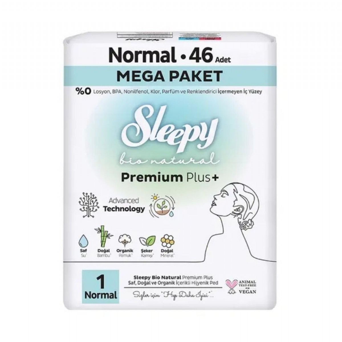 Sleepy Bio Naturel Ped Mega 46'lı  Normal