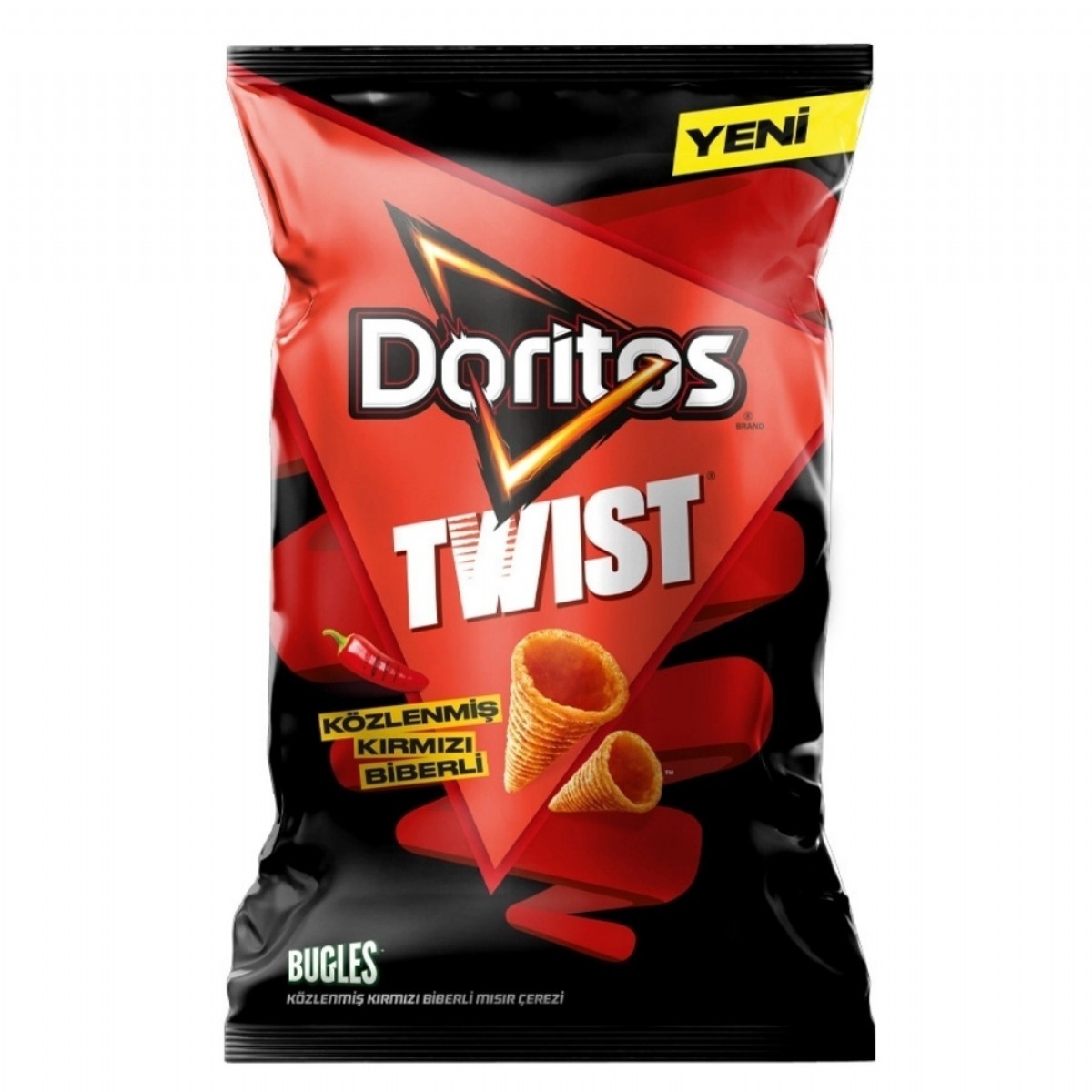Doritos Twist Közlenmiş Kırmızı Biber Aromalı Cips 115 Gr