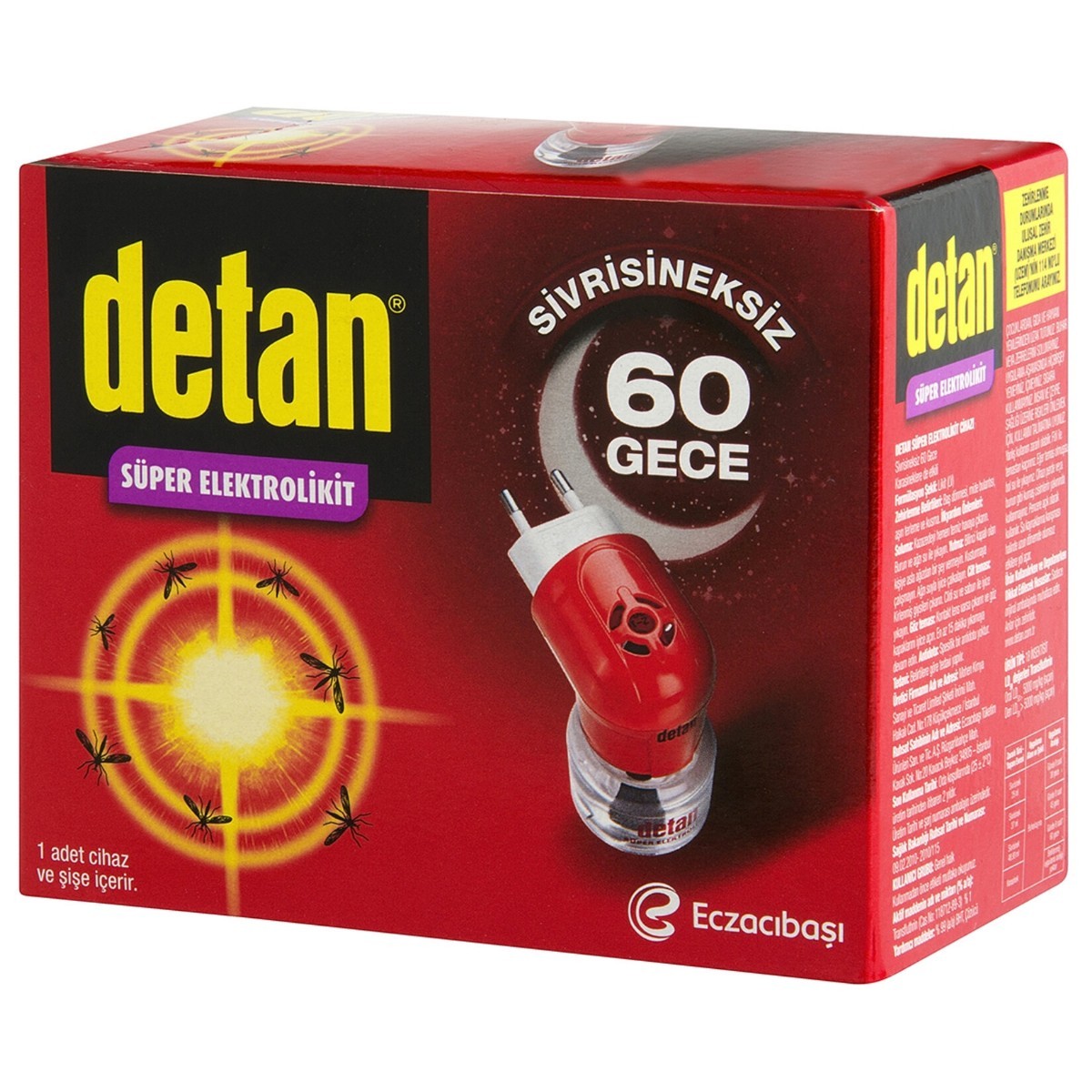 Detan Elektrolikit 60 Gece Cihaz+Yedek