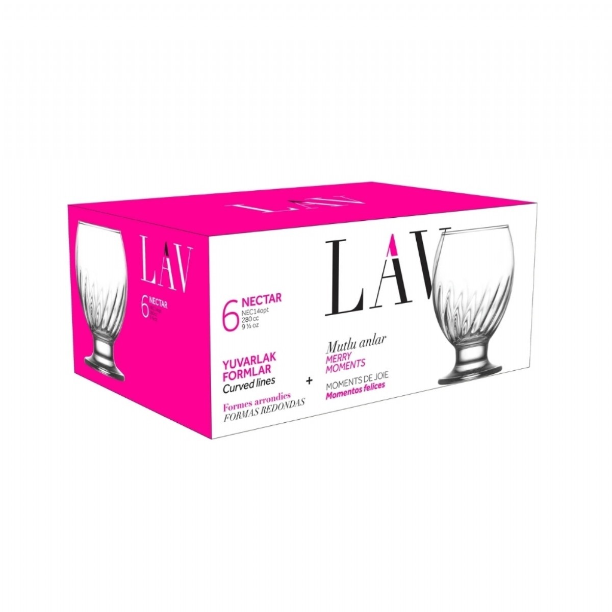 Lav Nectar Cam Bardak 6'lı