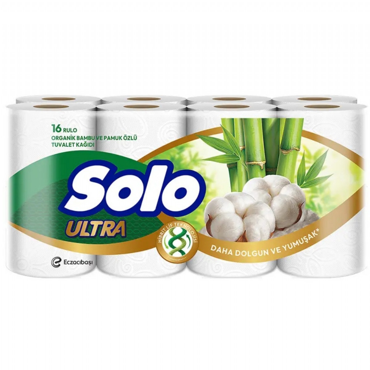 Solo 16'lı Tuvalet Kağıdı Bambu ve Pamuk Özlü