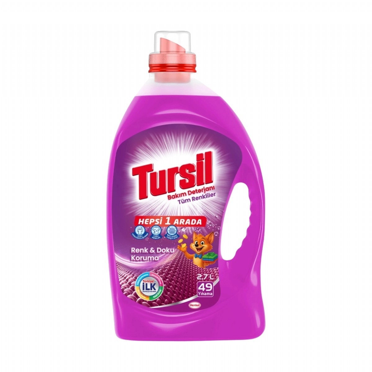 Tursilmatik Sıvı Çamaşır Deterjanı Tüm Renkler 2,7 Lt