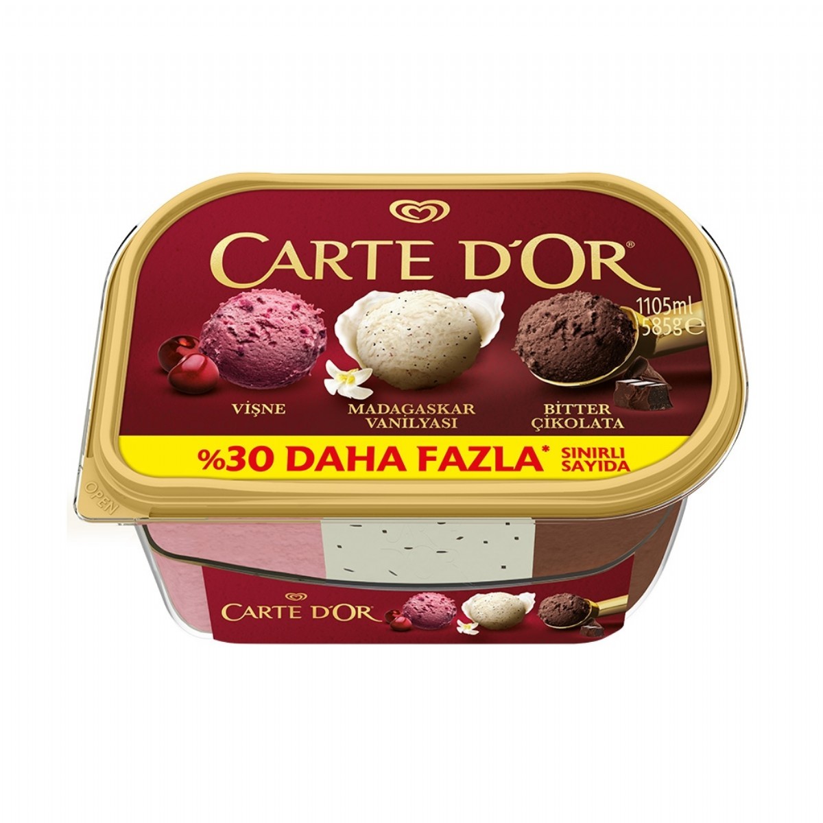 Algida Carte D'or Classic Vişne Bitter Vanilyalı Dondurma 1105 Ml