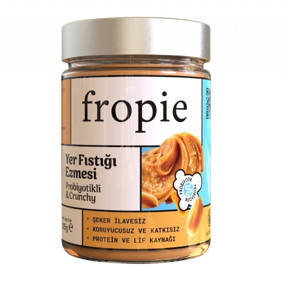 Fropie Yer Fıstığı Ezmesi Probiyotikli Crunchy 315 Gr