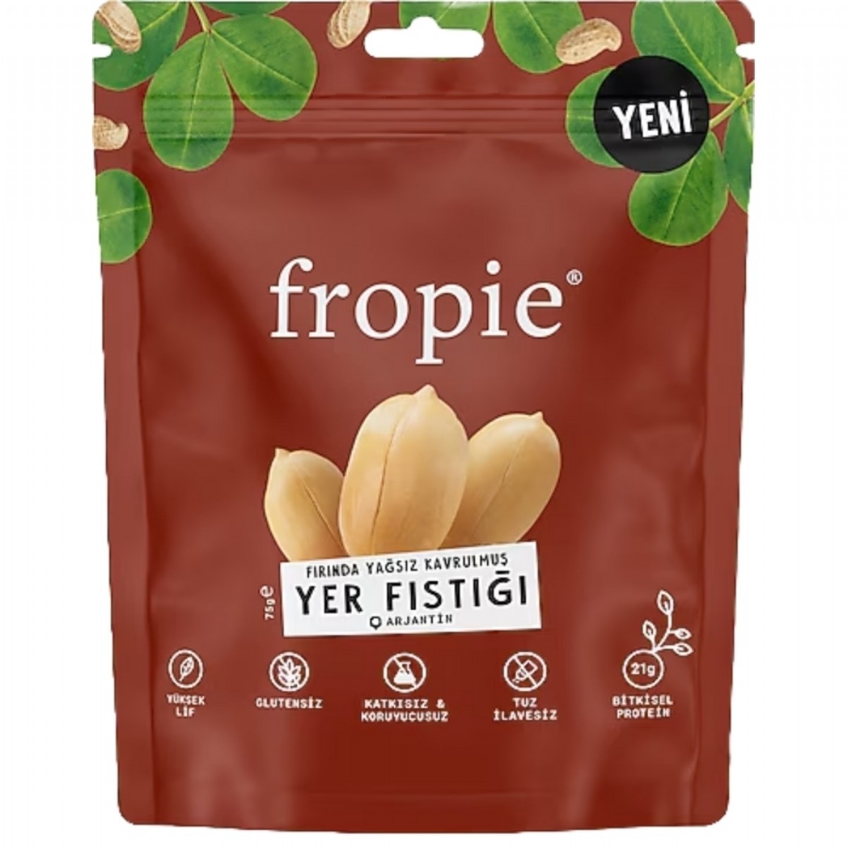 Fropie Yer Fıstığı Yağsız Kavrulmuş 75 Gr