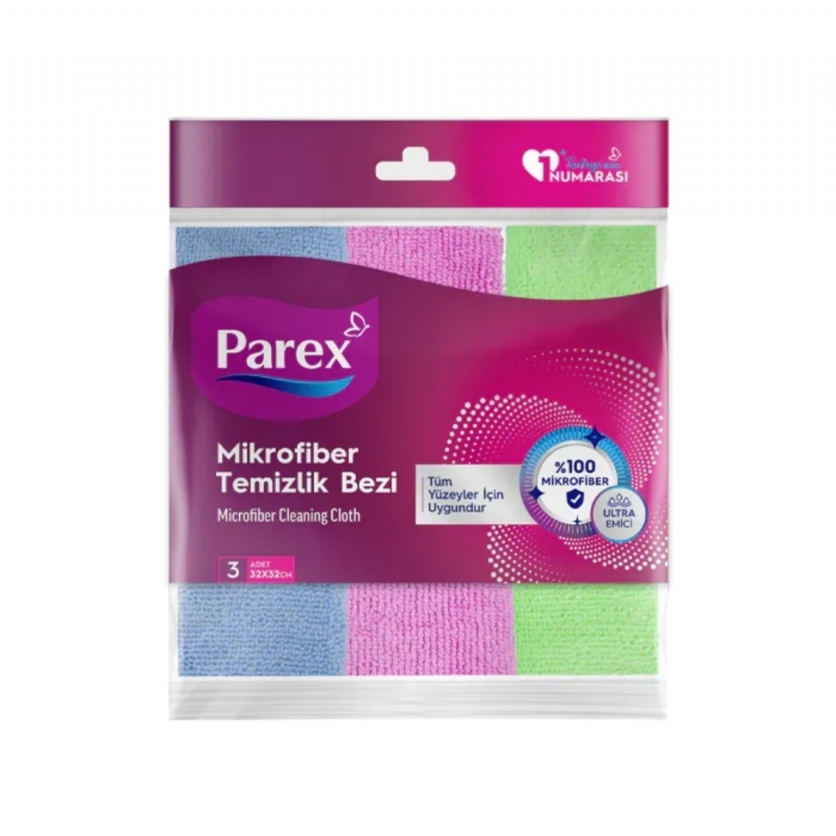 Parex Mikrofiber Temizlik Bezi Trend Eko 3'lü