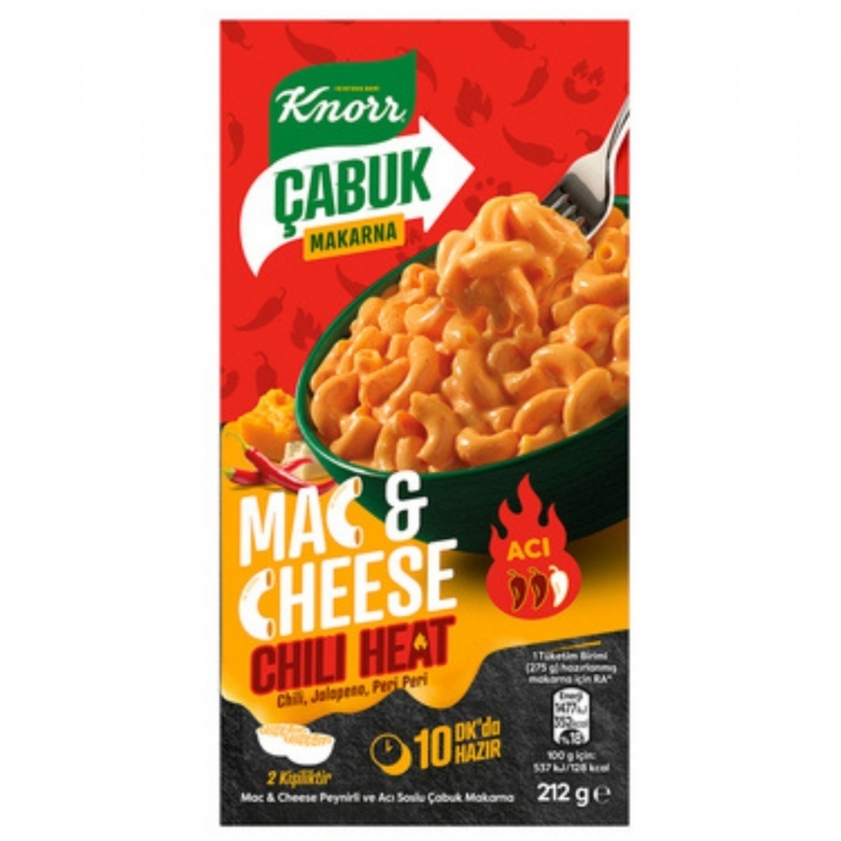 Knorr Çabuk Makarna 212 Gr Mac & Cheese Chili