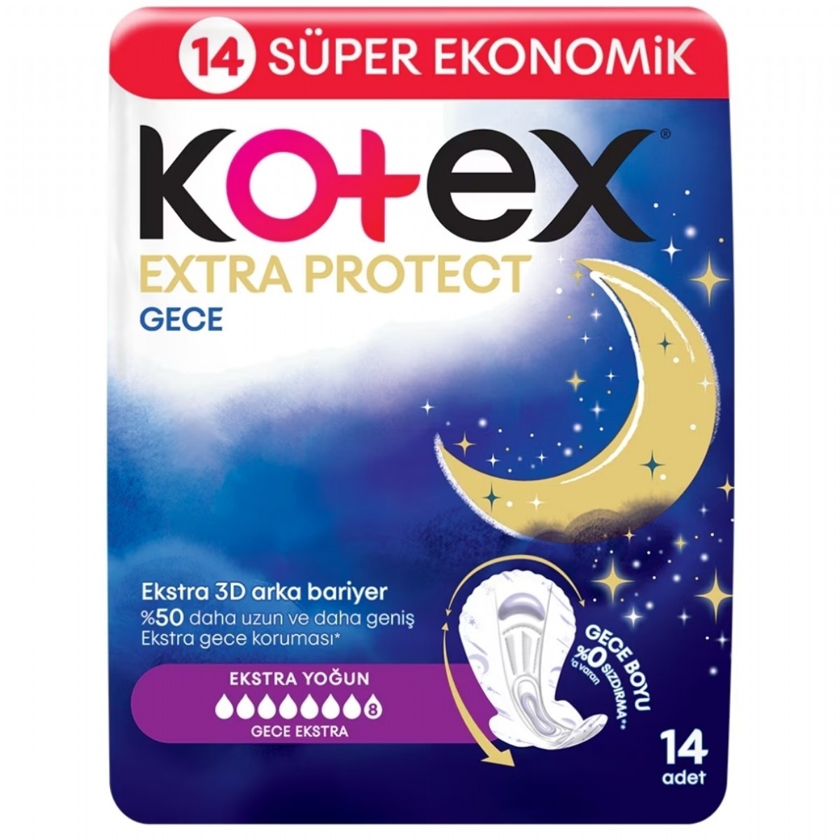 Kotex Extra Protect Ultra Quadro Gece 14'lü