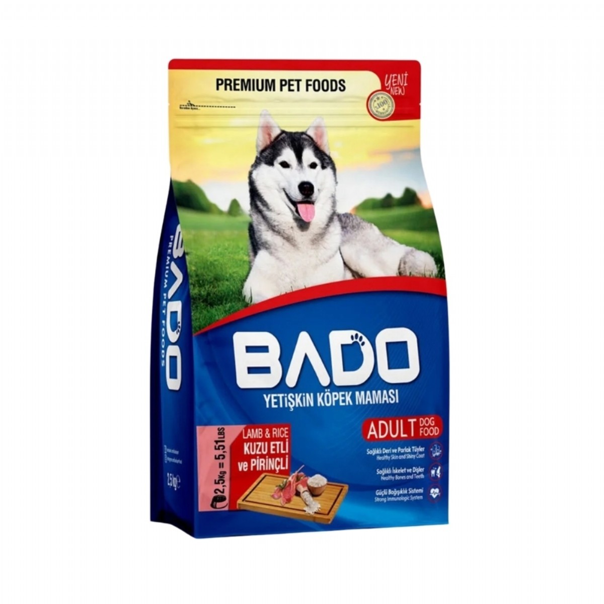 Bado Yetişkin Köpek Maması Kuzu Etli Pirinçli 2,5 Kg