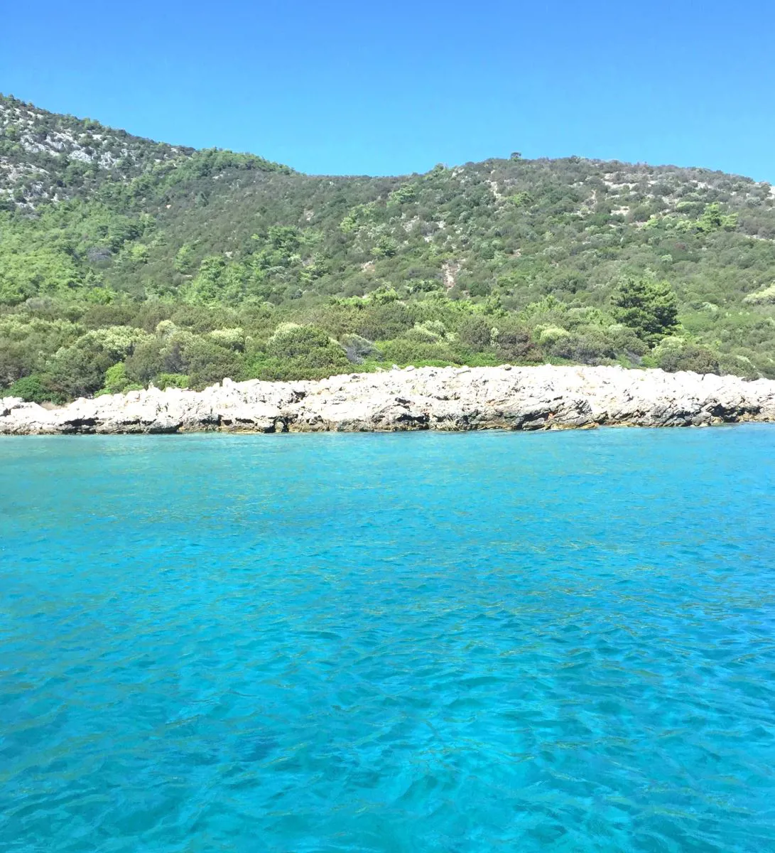 Karaada and Meteor Cove, turquoise Aegean water near Bodrum